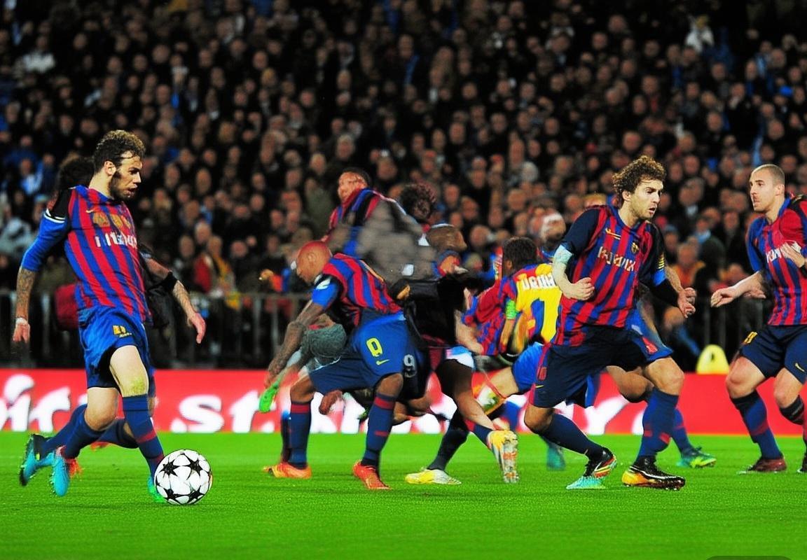 巴塞罗那对曼联上半场精彩对决集锦(图3)